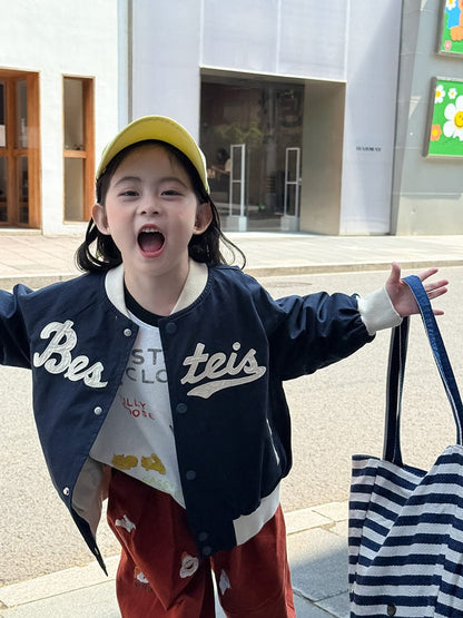 ショートコート・ジャケット・ジャンパー レターロゴワッペンスタジアムジャンパーブルゾン【mh0011043】