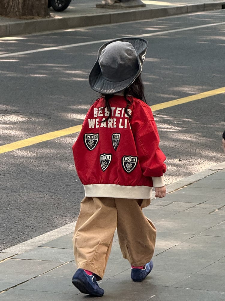 ショートコート・ジャケット・ジャンパー レターロゴワッペンスタジアムジャンパーブルゾン【mh0011043】