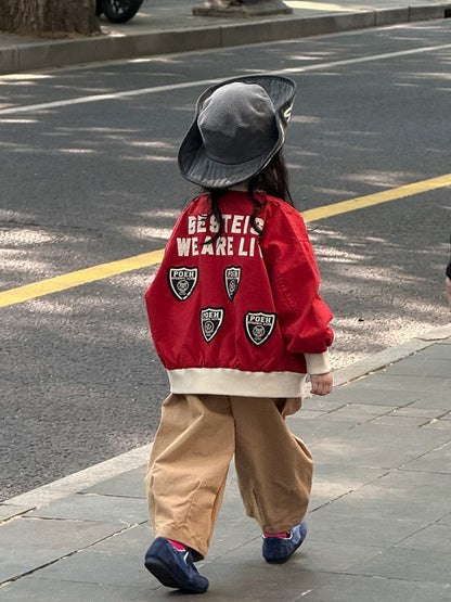 ショートコート・ジャケット・ジャンパー レターロゴワッペンスタジアムジャンパーブルゾン【mh0011043】