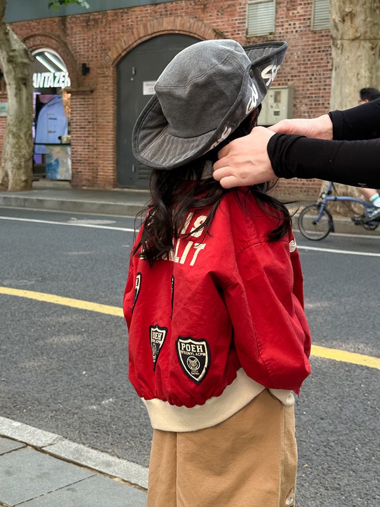 ショートコート・ジャケット・ジャンパー レターロゴワッペンスタジアムジャンパーブルゾン【mh0011043】