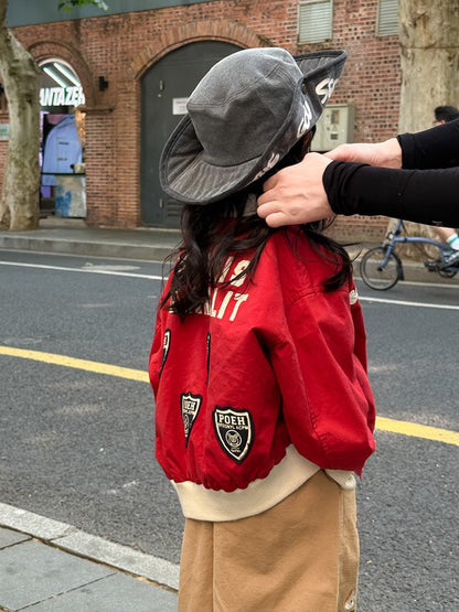 ショートコート・ジャケット・ジャンパー レターロゴワッペンスタジアムジャンパーブルゾン【mh0011043】