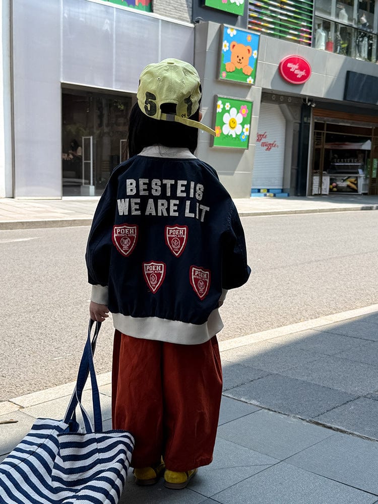 ショートコート・ジャケット・ジャンパー レターロゴワッペンスタジアムジャンパーブルゾン【mh0011043】