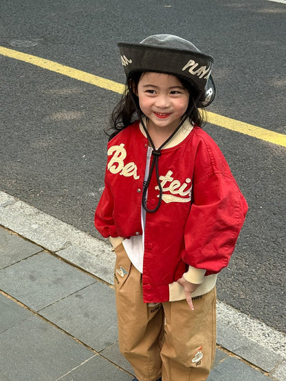 ショートコート・ジャケット・ジャンパー レターロゴワッペンスタジアムジャンパーブルゾン【mh0011043】