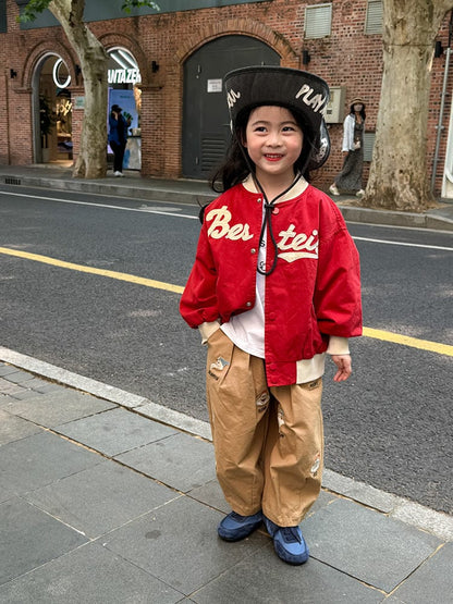 ショートコート・ジャケット・ジャンパー レターロゴワッペンスタジアムジャンパーブルゾン【mh0011043】