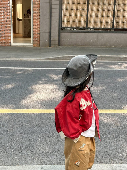 ショートコート・ジャケット・ジャンパー レターロゴワッペンスタジアムジャンパーブルゾン【mh0011043】