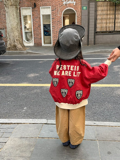 ショートコート・ジャケット・ジャンパー レターロゴワッペンスタジアムジャンパーブルゾン【mh0011043】