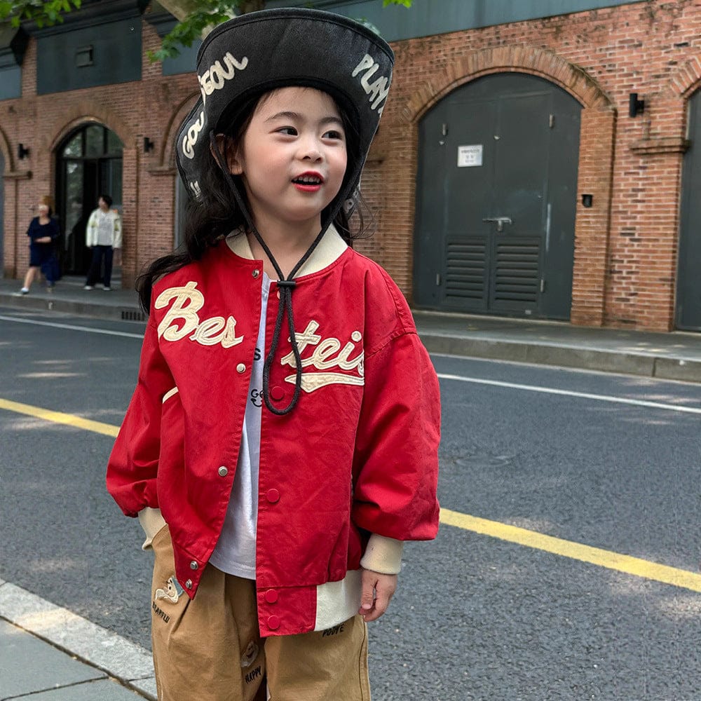 ショートコート・ジャケット・ジャンパー レターロゴワッペンスタジアムジャンパーブルゾン【mh0011043】