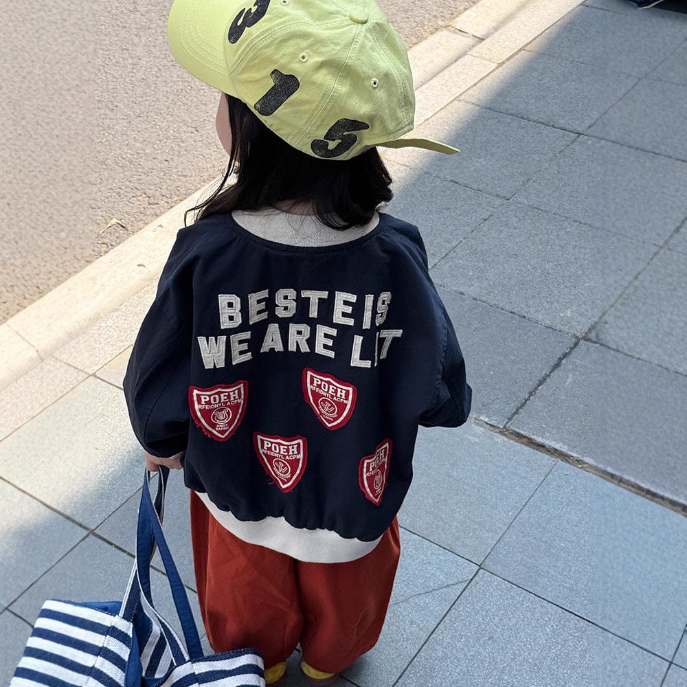 ショートコート・ジャケット・ジャンパー レターロゴワッペンスタジアムジャンパーブルゾン【mh0011043】