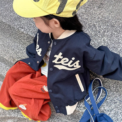 ショートコート・ジャケット・ジャンパー レターロゴワッペンスタジアムジャンパーブルゾン【mh0011043】