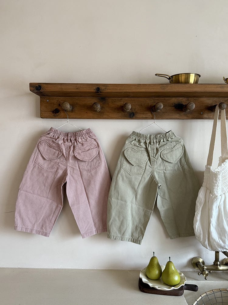 ロングパンツ・スウェットパンツ ハートポケットルーズロングパンツ【mh0011044】