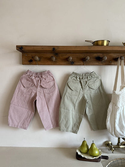 ロングパンツ・スウェットパンツ ハートポケットルーズロングパンツ【mh0011044】