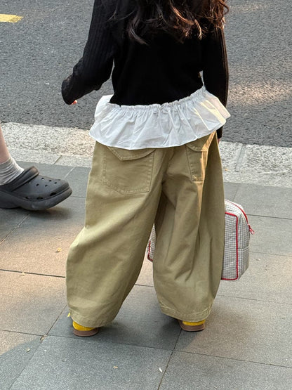 ロングパンツ・スウェットパンツ ハートポケットルーズロングパンツ【mh0011044】