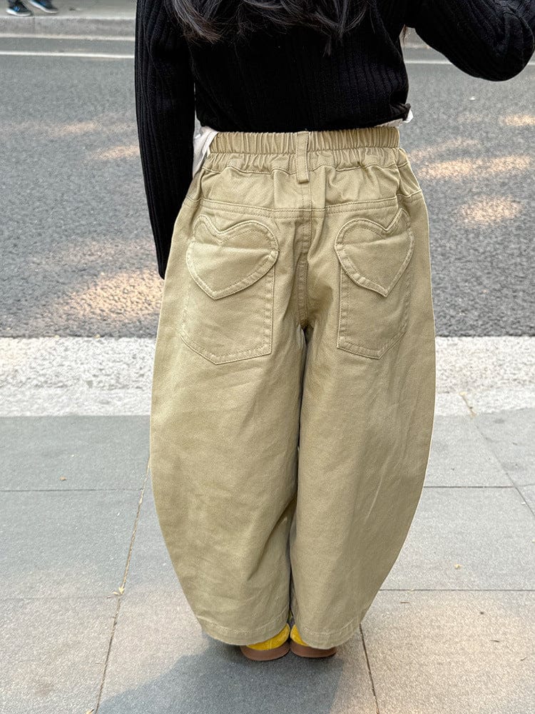 ロングパンツ・スウェットパンツ ハートポケットルーズロングパンツ【mh0011044】