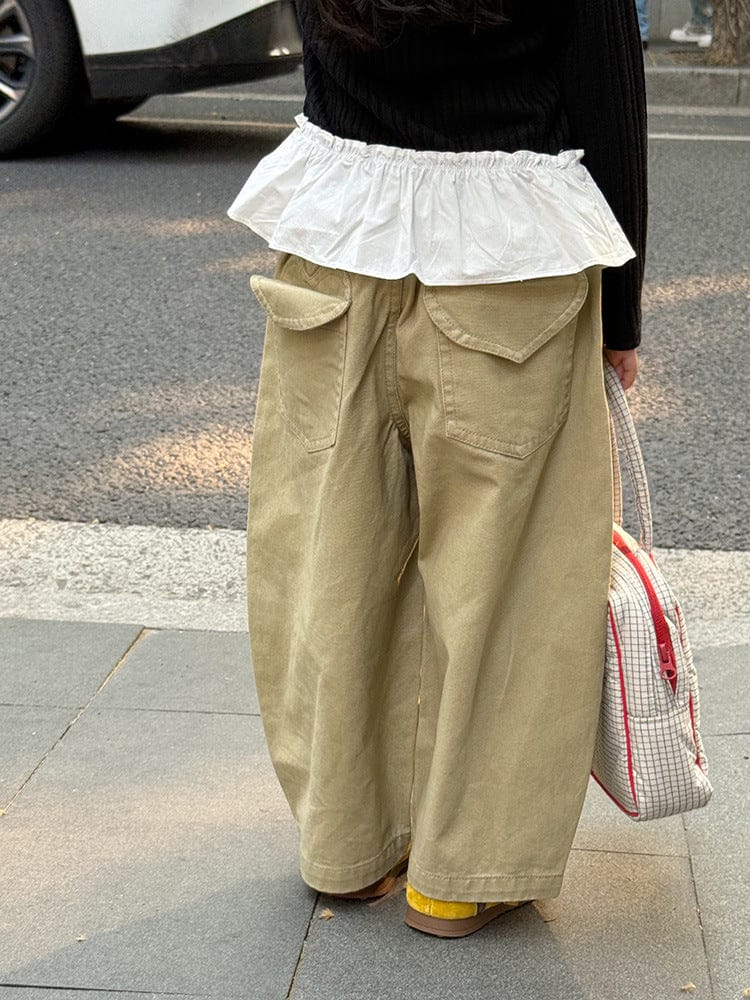 ロングパンツ・スウェットパンツ ハートポケットルーズロングパンツ【mh0011044】