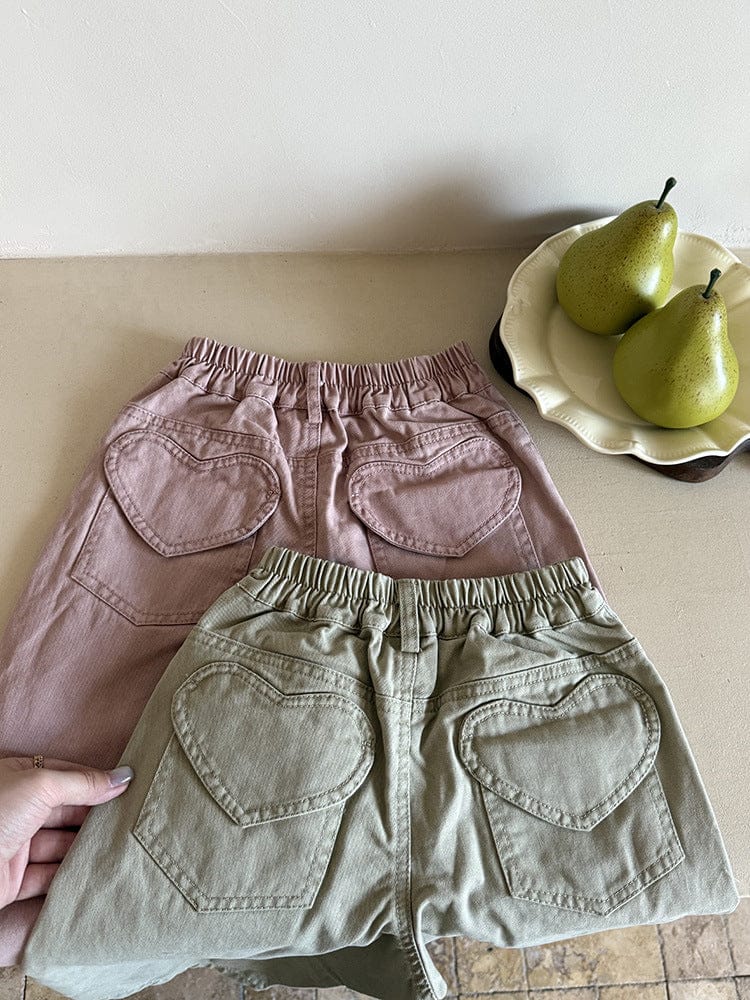 ロングパンツ・スウェットパンツ ハートポケットルーズロングパンツ【mh0011044】