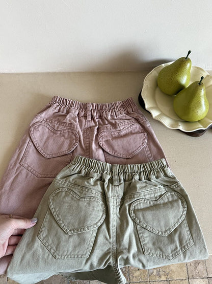 ロングパンツ・スウェットパンツ ハートポケットルーズロングパンツ【mh0011044】