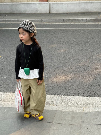 ロングパンツ・スウェットパンツ ハートポケットルーズロングパンツ【mh0011044】