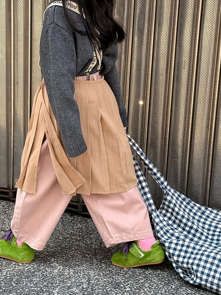 ロングパンツ・スウェットパンツ ハートポケットルーズロングパンツ【mh0011044】