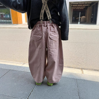 ロングパンツ・スウェットパンツ ハートポケットルーズロングパンツ【mh0011044】