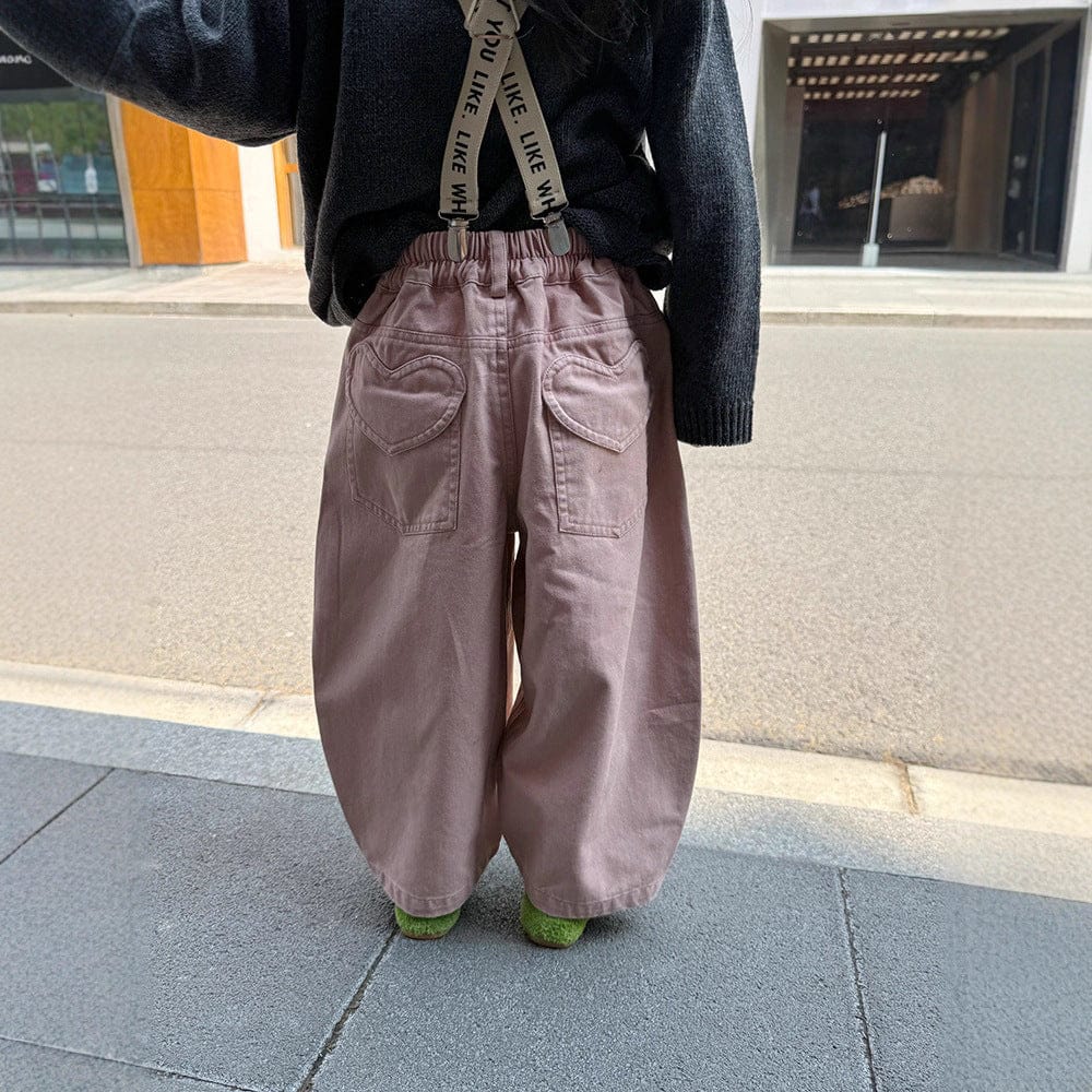 ロングパンツ・スウェットパンツ ハートポケットルーズロングパンツ【mh0011044】