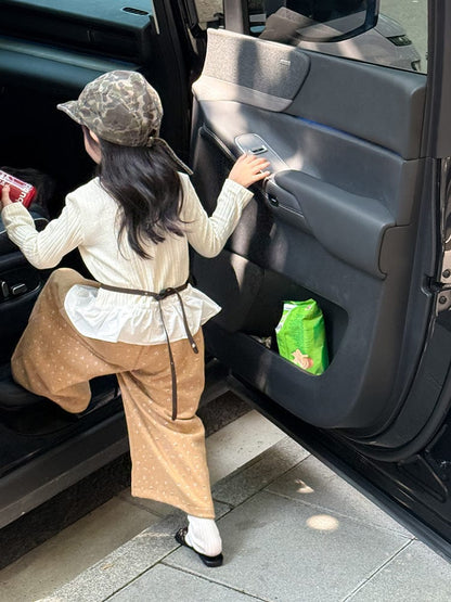 ロングパンツ・スウェットパンツ 小花柄コーデュロイパンツ ワイドパンツ裾絞り ルーズフィットロングパンツ【mh0011046】