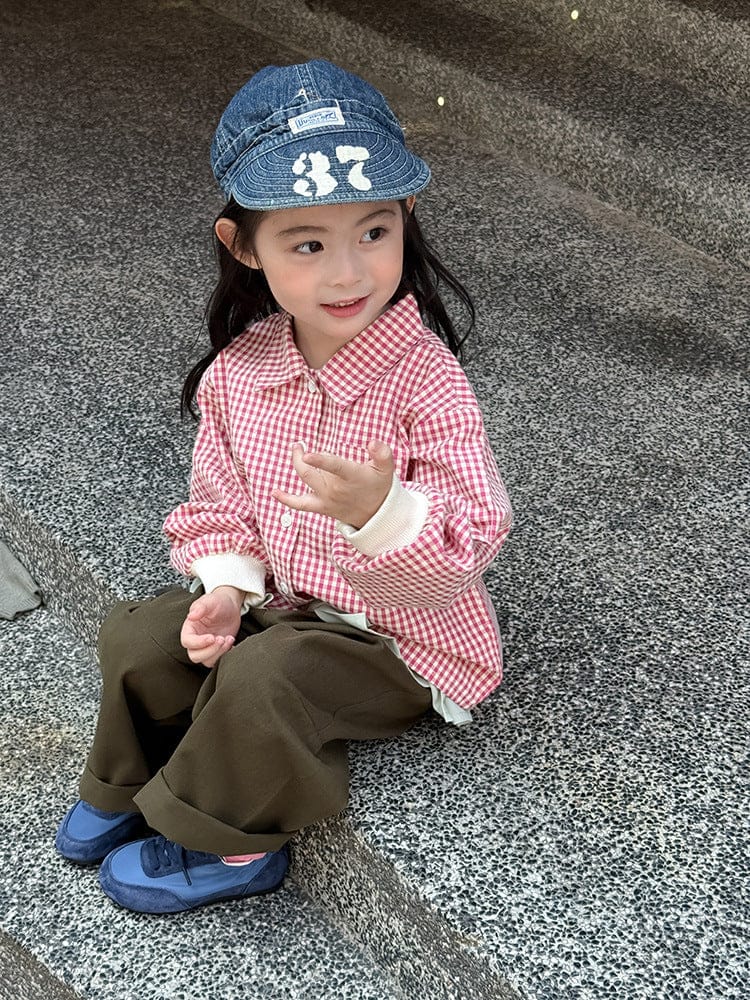 長袖シャツ・ブラウス ギンガムチェックシャツ リブ袖 長袖ブラウス【mh0011050】