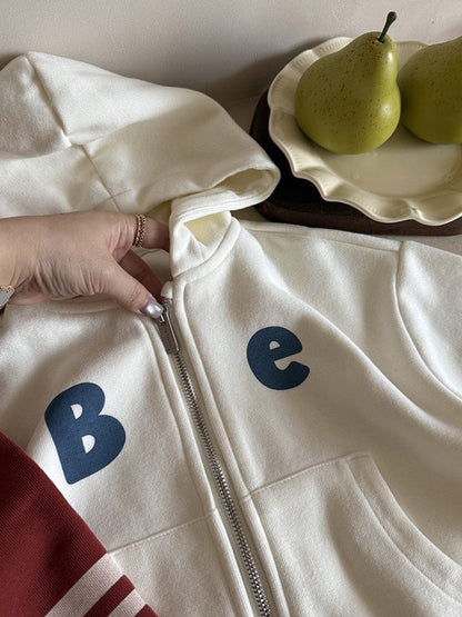 カーディガン・パーカー ロゴ入りジップアップフーディパーカー フード付き長袖スウェット【mh0011051】