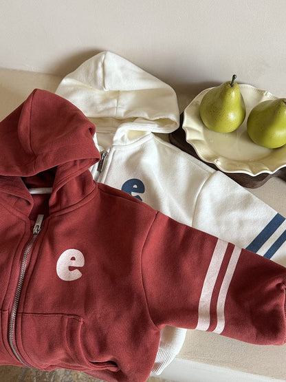 カーディガン・パーカー ロゴ入りジップアップフーディパーカー フード付き長袖スウェット【mh0011051】