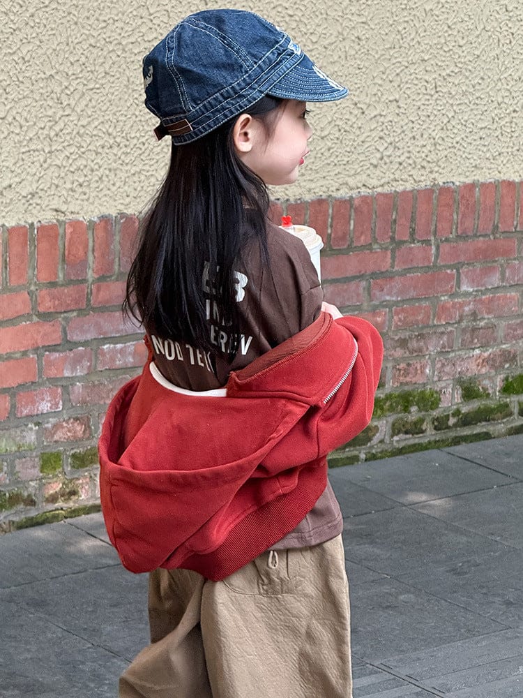 カーディガン・パーカー ロゴ入りジップアップフーディパーカー フード付き長袖スウェット【mh0011051】