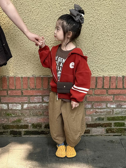 カーディガン・パーカー ロゴ入りジップアップフーディパーカー フード付き長袖スウェット【mh0011051】