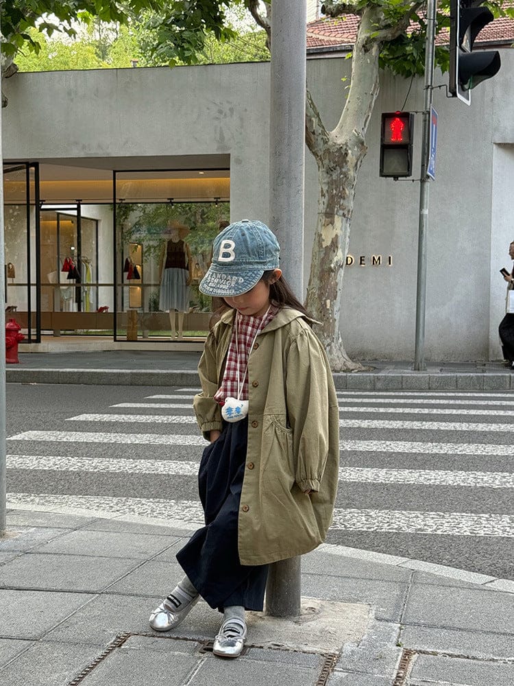 ロングコート 丸襟ミドル丈アウターコート ギャザー切り替えジャケット【mh0011052】