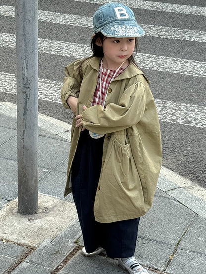 ロングコート 丸襟ミドル丈アウターコート ギャザー切り替えジャケット【mh0011052】