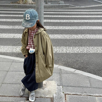 ロングコート 丸襟ミドル丈アウターコート ギャザー切り替えジャケット【mh0011052】