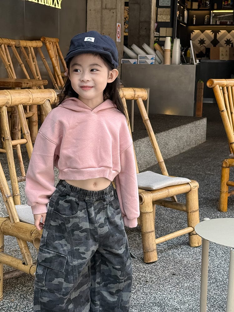 カーディガン・パーカー クロップド丈パーカー 刺繍ロゴ入りフーディー ショートスウェット【mh0011053】