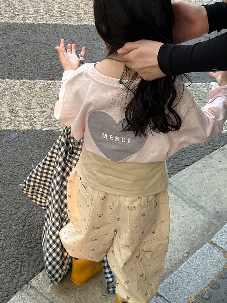 ロングパンツ・スウェットパンツ 小花柄ワイドパンツ サイドポケット付き ルーズフィットロングパンツ【mh0011054】