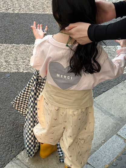 ロングパンツ・スウェットパンツ 小花柄ワイドパンツ サイドポケット付き ルーズフィットロングパンツ【mh0011054】