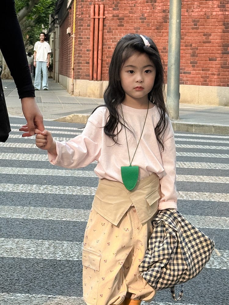 ロングパンツ・スウェットパンツ 小花柄ワイドパンツ サイドポケット付き ルーズフィットロングパンツ【mh0011054】