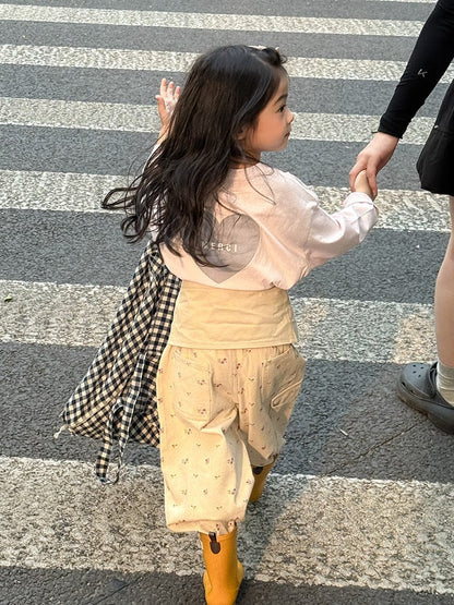 ロングパンツ・スウェットパンツ 小花柄ワイドパンツ サイドポケット付き ルーズフィットロングパンツ【mh0011054】