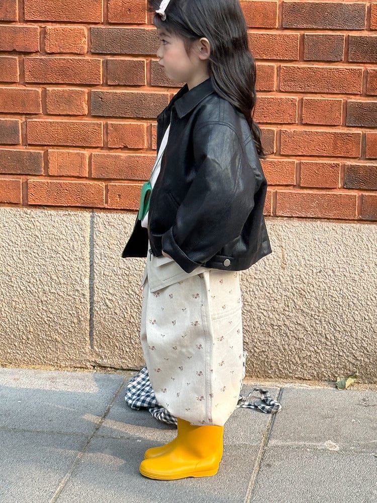 ロングパンツ・スウェットパンツ 小花柄ワイドパンツ サイドポケット付き ルーズフィットロングパンツ【mh0011054】