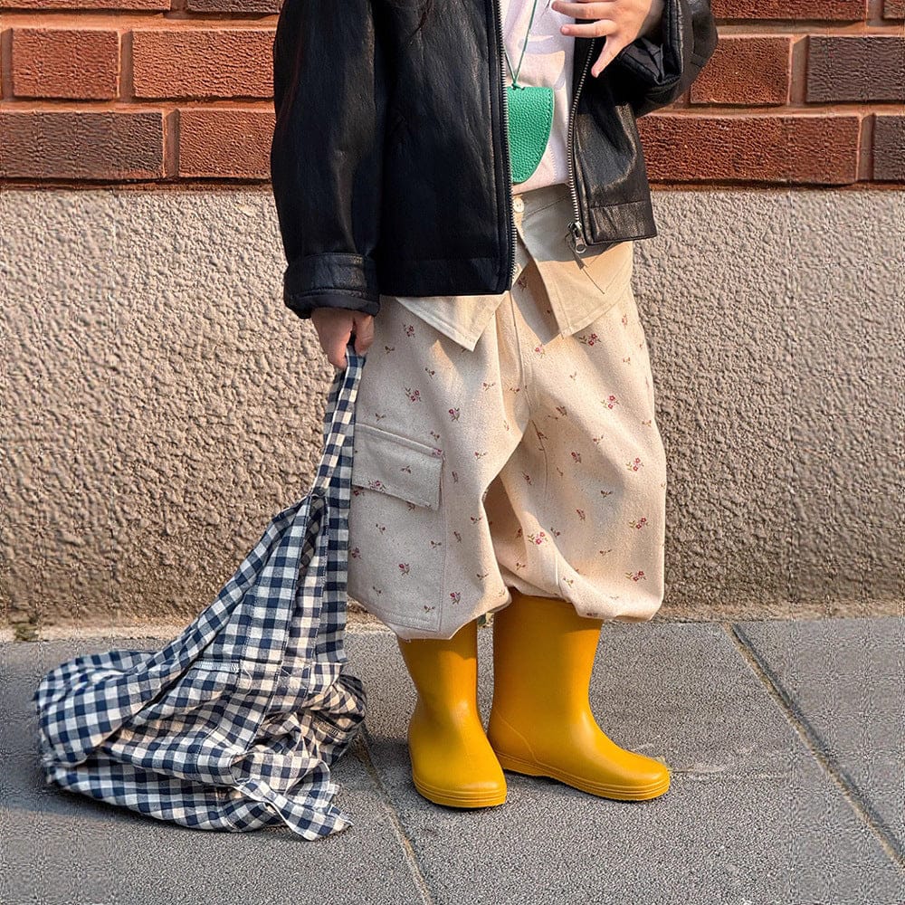 ロングパンツ・スウェットパンツ 小花柄ワイドパンツ サイドポケット付き ルーズフィットロングパンツ【mh0011054】