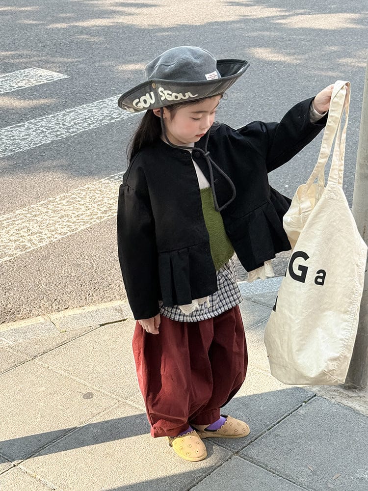 ショートコート・ジャケット・ジャンパー ペプラムフリルジャケット レース裾 パフスリーブアウター【mh0011056】