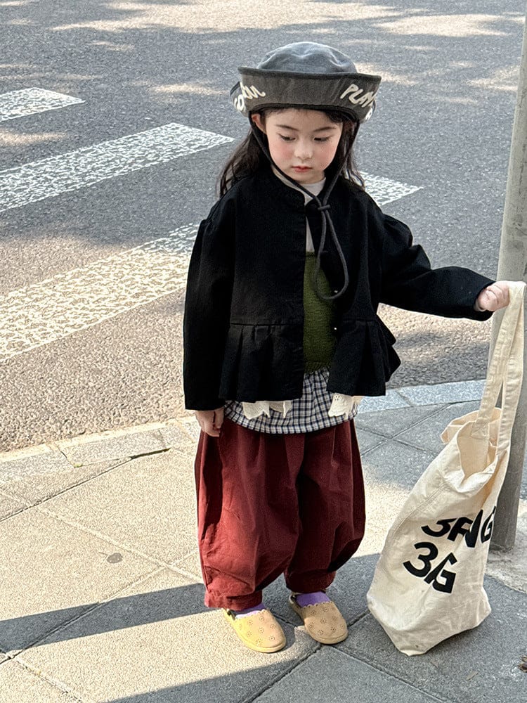 ショートコート・ジャケット・ジャンパー ペプラムフリルジャケット レース裾 パフスリーブアウター【mh0011056】