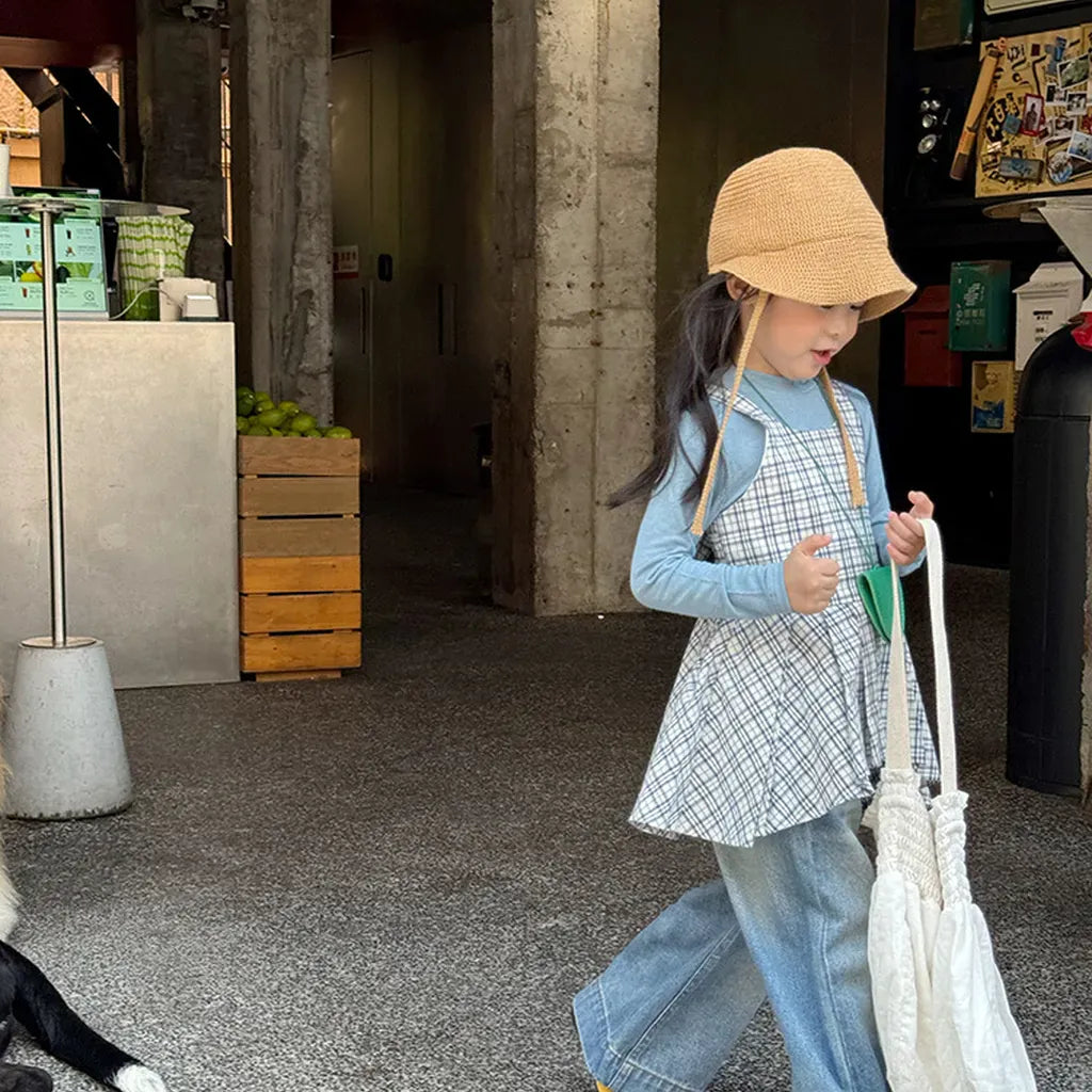 タンクトップ・キャミソール・ノースリーブトップス チェック柄キャミソール 裾フリルフレアトップス【mh0011058】