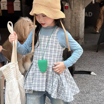 タンクトップ・キャミソール・ノースリーブトップス チェック柄キャミソール 裾フリルフレアトップス【mh0011058】