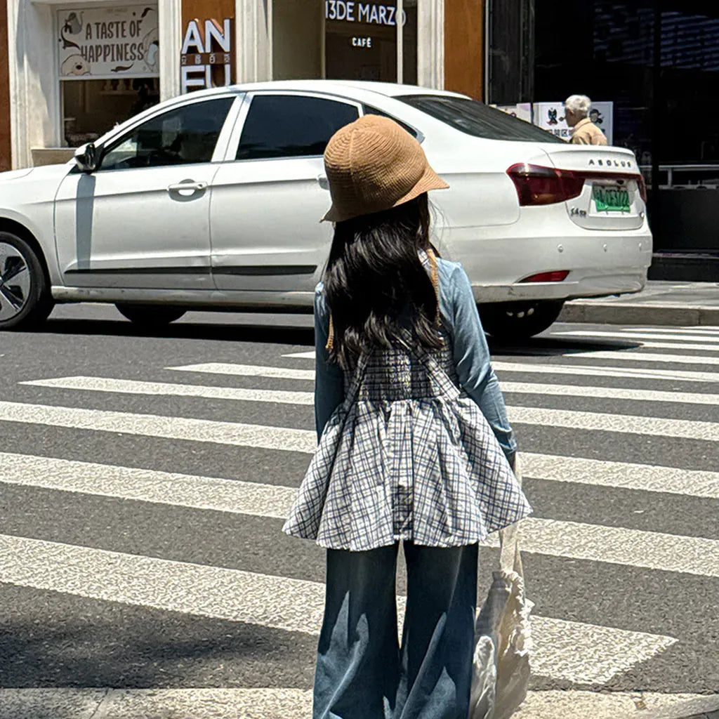 タンクトップ・キャミソール・ノースリーブトップス チェック柄キャミソール 裾フリルフレアトップス【mh0011058】