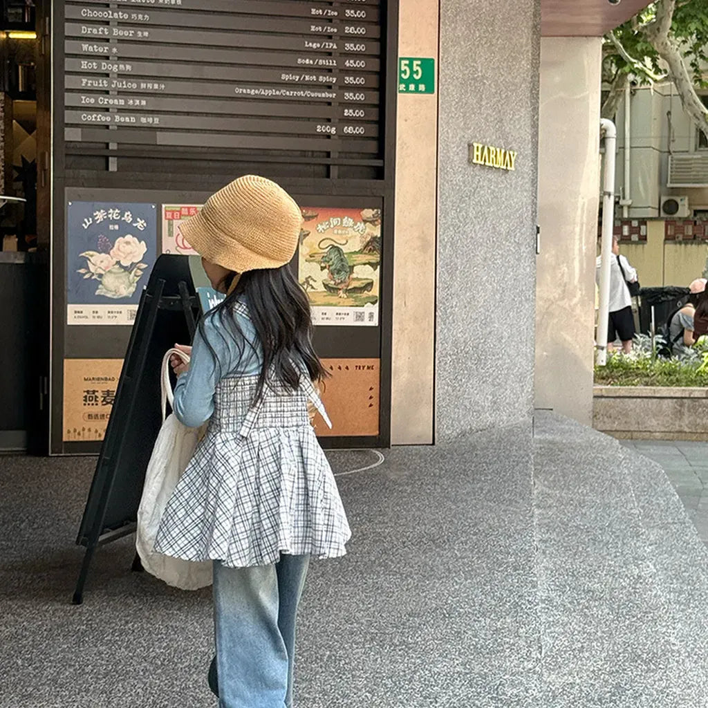 タンクトップ・キャミソール・ノースリーブトップス チェック柄キャミソール 裾フリルフレアトップス【mh0011058】