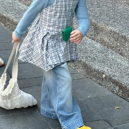 タンクトップ・キャミソール・ノースリーブトップス チェック柄キャミソール 裾フリルフレアトップス【mh0011058】