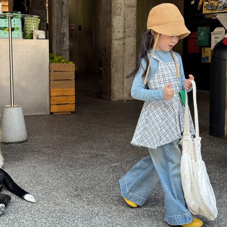 タンクトップ・キャミソール・ノースリーブトップス チェック柄キャミソール 裾フリルフレアトップス【mh0011058】