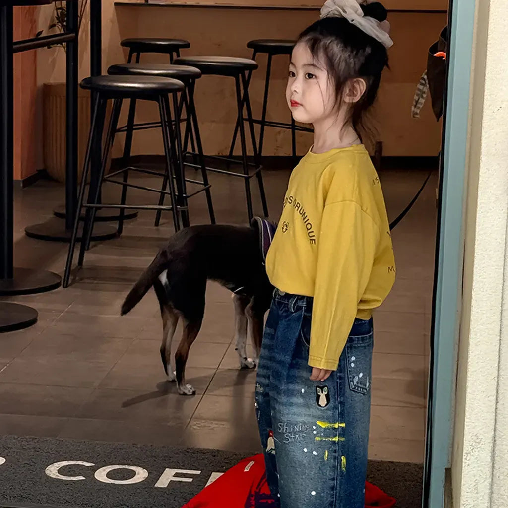 デニムパンツ 刺繍デニムパンツ ワイドジーンズ バルーンシルエット【mh0011061】