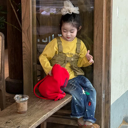 デニムパンツ 刺繍デニムパンツ ワイドジーンズ バルーンシルエット【mh0011061】